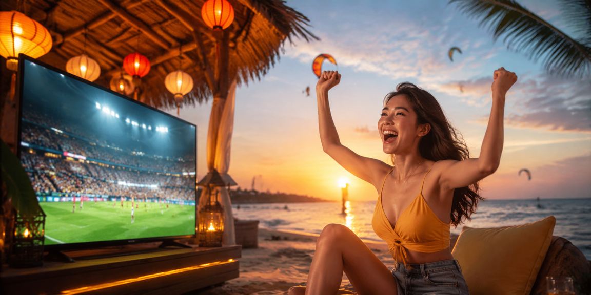 Người dùng tìm hiểu điều khoản cá cược thể thao tại phố đèn lồng Hội An về đêm